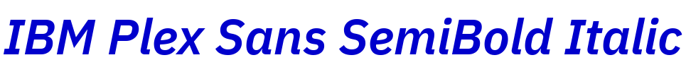 IBM Plex Sans SemiBold Italic 字体